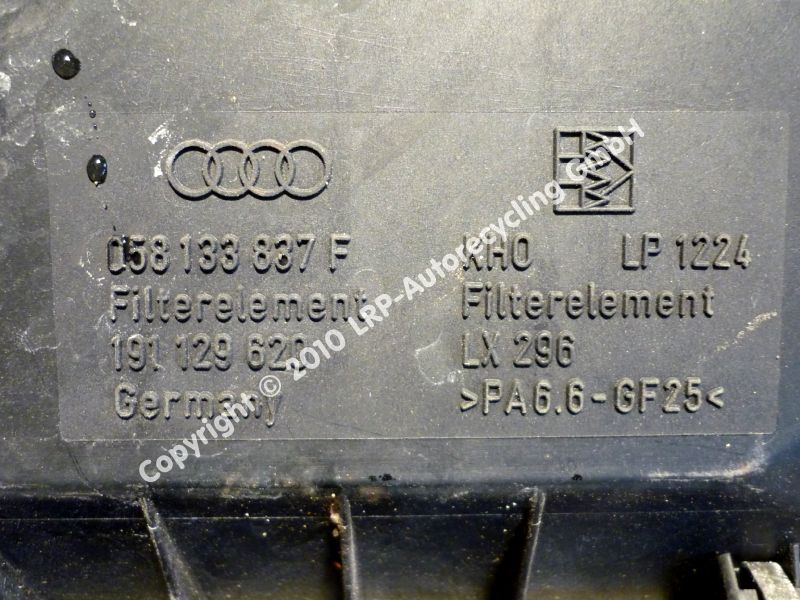 Audi Cabrio B3 8G7 original Luftfilterkasten 058133837F BJ1998